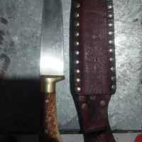 کارد فولاد استیل با دسته شاخ تیز و محکم