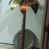 آنتیک قدیمی سینی قلمزنی درختچه مس