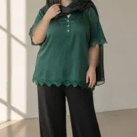 تیشرت گیپوردار خنک تابستانه سایزبزرگ 8رنگ تاسایز64