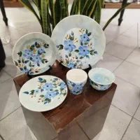 ست ۲۶ پارچه غذاخوری سرامیکی یاس آبی قیمت قبل