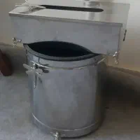 جا دستمال و سطل آشغال ست استیل