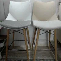 صندلی کانتر پایه چوبی برند نظری