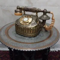 تلفن قدیمی کمیاب سلطنتی تمام برنز ژاپنی درحد نو