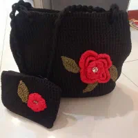 کیف دوش وکیف پولی مکرومه