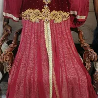 لباس هندی مجلسی. پافر. شال