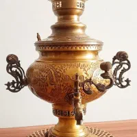 ظروف مسی و برنجی قلم خورده قدیمی و بکر