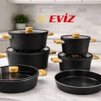 سرویس قابلمه ۱۱ پارچه گرانیت مدل دیاموند اویز