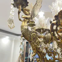 لوستر برنجی سنگین ۱۲ شعله