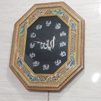 ساعت دیواری خاتم کاری ۱۲ امام