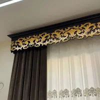 پرده برای پذیرایی،کتیبه طلاکوب،پارچه ترک