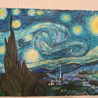 تابلو نقاشی شب پرستاره