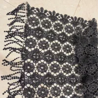 شال و مینی اسکارف مجلسی مشکی