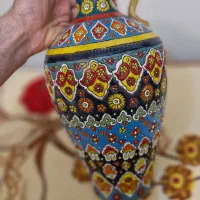 کوزه سفالی میناکاری شده