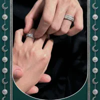حلقه ست نقره زنانه و مردانه آقای نقره