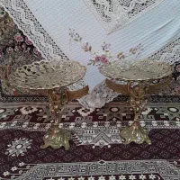 دوعدد شیرینی خوری برنجی فرشته