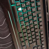 کیبورد گیمینگ green با نور پردازی RGB و کلیک نرم|قطعات و لوازم جانبی رایانه|قم, بکایی|دیوار