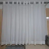 پرده حریر سفید