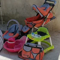 وسایل کودک به همرا یک چتر و چوب لباسی شب خواب