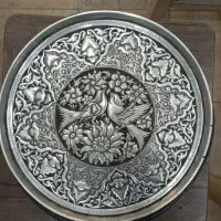 بشقاب ۳۵ سانت مسی و سینی ۴۰ سانت برنجی