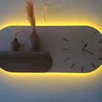 ساعت چوبی با نور LED