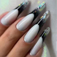 کاشت‌ناخن پلی ژل۳۵۰ کاشت ژورنالی قالب خیلی بلند۸۰۰