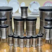 سرویس اورانوس استیل درب مشکی ۱۶ پارچه نو