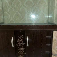 آکواریوم 1متری با میز سی ان سی شیشه خارجی