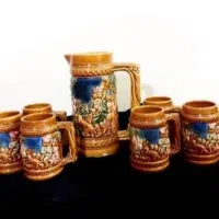 پارچ و لیوان قدیمی (( ژاپنی اصل))