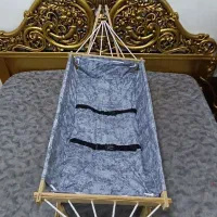 گهواره ننوپایه چوبی بانوج تخفیف روز دختر بسیسمونی