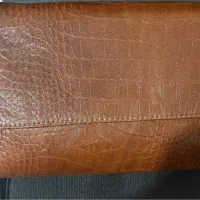 کیف چرم طبیعی بزی - رنگ قهوه ای - کاملاً نو