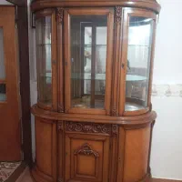 بوفه چوب گردو دو تکه صحیح و سالم