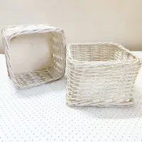 سبد چوبی حصیری