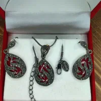 سرویس نقره و سنگ انگشتر،گردنبند ،گردنبند تایلندی
