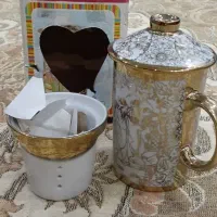 لیوان دمنوش چینی سه تکه نو