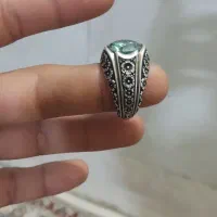 انگشتر نقره جواهراتی موزونایت (الماس روسی)