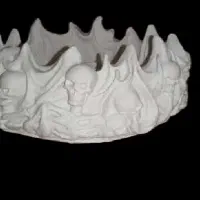 زیرسیگاری طرح اسکلت رنگ سفید