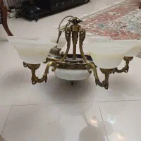 لوستر  برنجی شش شاخه کم کار سالم