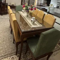 میز غذا خوری 8 نفره چوب راش ، کاملا نو