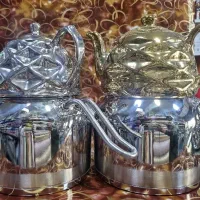 کتری قوری کف چدن استیل بتیس دسته بغل