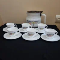 فنجون و نعلبکی قهوه خوری ارکوپال اصل فرانسه و قوری