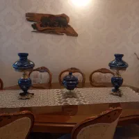 ست شمعدان و شکلات خوری سه تیکه تراش
