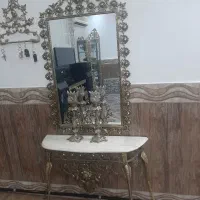 آینه شمعدون برنجی