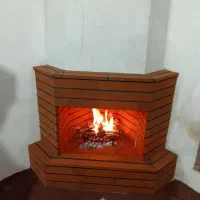 شومینه هیزمی گازی کباب پز تنور آجر کاری سنتی