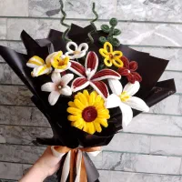 دسته گل مخملی ، مینی بوکت ، مینی گلدون