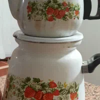 کتری قوری لعابی شیردار