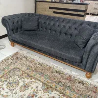 مبل چستر رنگ طوسی زغالی