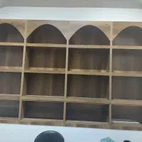 قفسه شلف ام دی اف و شیشه ای