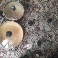 تابه بزرگ چدن مارک عروس وقابلمه تفلون وچنددرقابلمه