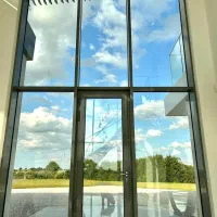 شیشه تاشو بالکن تراس، UPVC ، ترمال‌بریک، کرتین‌وال