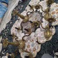 لوستر برنجی سالم تمیز قدیمی